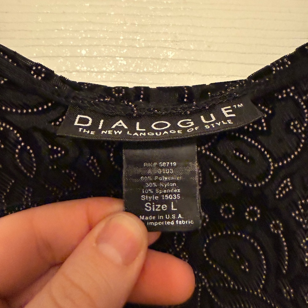 Dialogue Black Paisley Blouse - Picture 3 of 3
